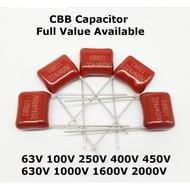 10pcs Metallized Polypropylene Film Capacitor 2KV 102 103J 104 223 473 CBB 1NF 22NF 47NF 0.1UF 2000V