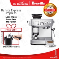 BREVILLE BES876 Barista Express Impress Espresso Coffee Machine with Smart Tamping, Grinder & Milk F