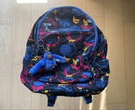 Kipling Printed Backpack with Blue Monkey Keychain Kipling 背囊