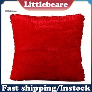 <littlebeare> 43x43cm Soft Plush Solid Color Throw Pillow Case Cushion Cover Home Sofa Decor