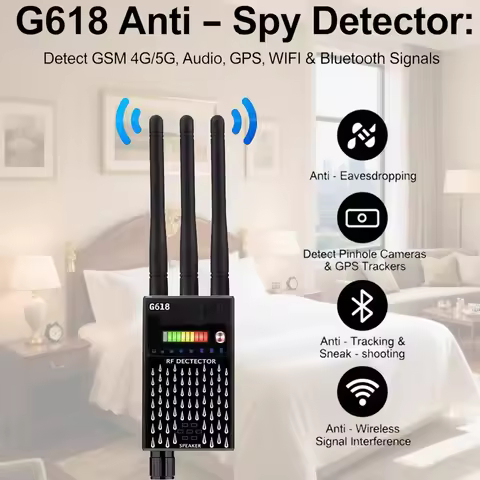 Professional Spy Camera Finder RF Scanner GPS 2-5G Wifi Signal jammer Bluetooth blocker hacking gadg