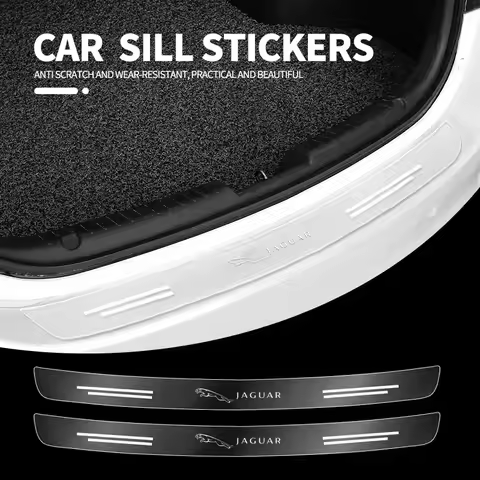 Car Transparent Trunk Rear Guard Plate Sticker for Jaguar XE XF XJ F-Type F-Pace X XKR XEL F-PACE Lo