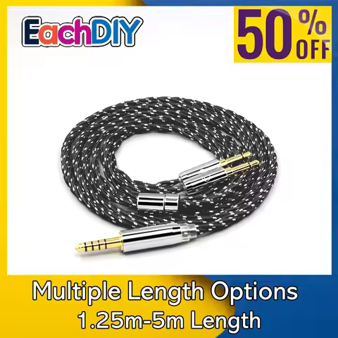 OCC Mixed OFC Twisting Nylon Earphone Cable For Hifiman Sundara Ananda v3 HE1000se HE1000v2 HE6se he