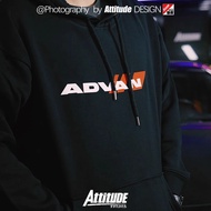 ATTITUDE ATTITUDE Japan JDM Modified Car Yokohama Advan Hub AD08R Tire AD09 Hooded Sweatshirt