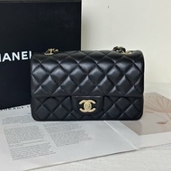 CHANEL 經典口蓋包Mini CF20 - 黑金