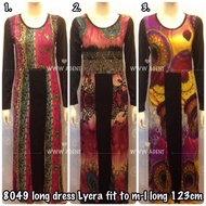 RM6‼️Muslimah 8049 Corak Floral Long Dress Jubah Lycra