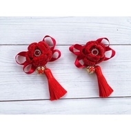 Red Colour Set 2 Hair Clips