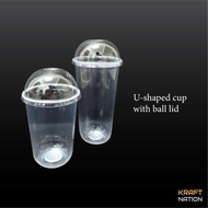[Cheapest] 50 pcs 360ml/400ml/500ml/700ml PP5 Plastic U-Shape cup without Lid (±16/23oz) Juice, Ice 