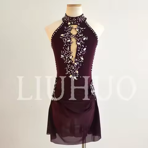 LIUHUO Lyrical Dancing Dress for Performance Color Pole Skirt Factory Customize JC351
