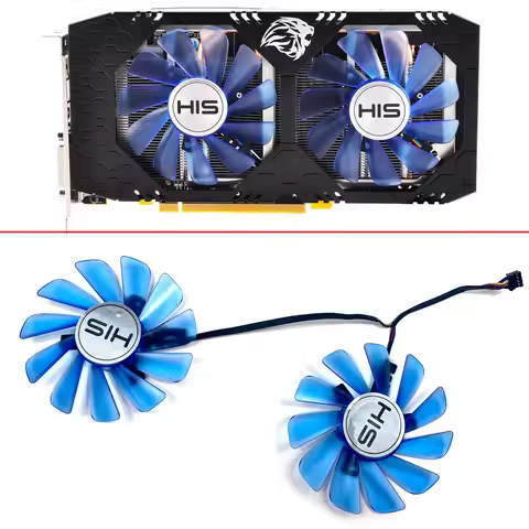 Cooling Fan 2PCS 85MM 4PIN FDC10U12S9-C 0.45A RX 570 IceQ X² GPU FAN For HIS RX 570 IceQ X² OC 4GB G