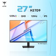 KTC 27" 2K QHD 2560×1440 IPS 120hz HDR 10 Monitor Low Blue Light Professional Office Monitor H27D9