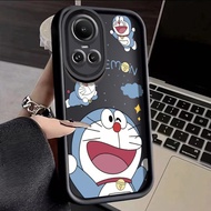 For OPPO Reno 10 5G Reno 10 Pro 5G Reno 10 Pro Plus 5G Case Doraemon Angel Eyes Stepped Thin Camera Protect Thicken All Inclusive Shockproof Softcase