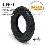 Ban Luar Vespa 3.50 Ring 8 Gorilla Monkey Merk Swallow