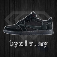 hot TRAVIS SCOTT X AIR JORDAN 1 LOW TS 4.0 BLACK PHANTOM AJ1 DM7866-001 NIKE WOMEN MEN SHOES KASUT