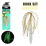 JK Silicone Rubber Skirt Rig Assist Hook Replacement for Slider Tai Kabura Jig Bottom Madai Squid Sn
