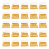 100Pcs Plastic Mini Cake Box Square Mooncake Dome Cake Boxes Golden Christmas Festival Wedding Birth