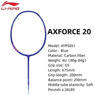 Li Ning AXFORCE 20สีน้ำเงินไม้แบดมินตันคาร์บอนไฟเบอร์เหมาะสำหรับการโจมตีผู้เล่น (100% ต้นฉบับ)