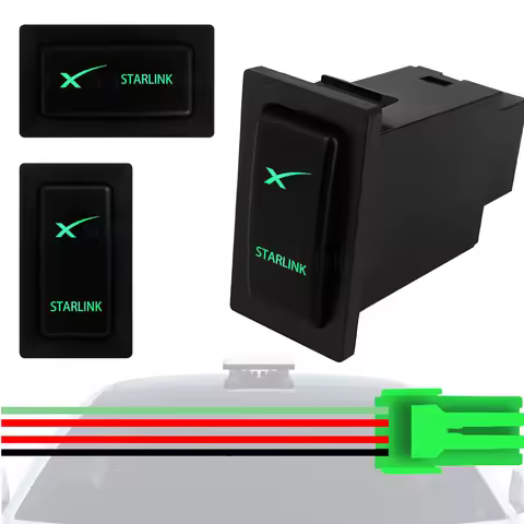 12V Starlink Push Switch Green Light ON OFF Button for Toyota LandCruiser 75 80 Prado 90 95 Car WiFi