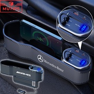 Mercedes Benz Car Seat Storage Box Seat Side Gap Slit Organizer Phone Charger Storage Holder For AMG