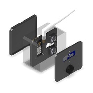 CASE CUSTOM SENSOR HLK-LD 2450 BUZZER DC FAN ESP32 EXTERNAL ANTENNA ATTACHMENT