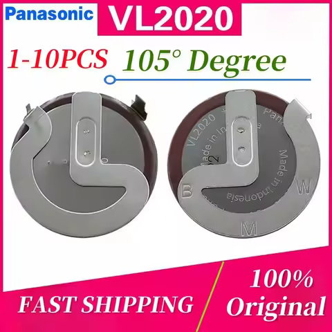 1-10PCS VL2020 Original Panasonic 2020 rechargeable lithium battery With Legs 105 degrees for BMW ca