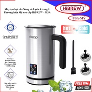 4 in 1 Hot and Cold Milk Frother. Genuine premium American brand HiBREW - M3A.