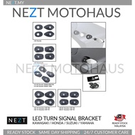 NEZT Bracket Front Rear LED Turn Signal Adaptor Honda Yamaha Kawasaki Suzuki Y15 RS150 Nmax NVX Ninj
