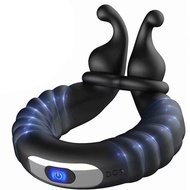 10 Vibration Modes Penis Ring Vibrator Stimulator Cock Ring Erection Enhancing Sex Toys for Men