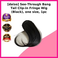 [daiso] See-Through Bang Tail Clip-in Fringe Wig (Black), one size, 1pc / Korean Clip-in Fringe Wig 