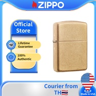 Zippo Armor® Tumbled Brass Windproof Pocket Lighter | Zippo 28496( Lighter without Fuel Inside)ทองเห