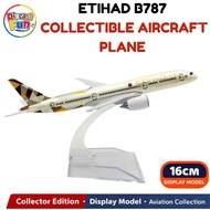 16cm Etihad Airlines Boeing B787 Diecast Aircraft Model Alloy Airplane Collectible Educational Toy K
