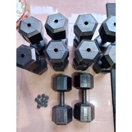 12.5kg Hexagonal Dumbbell Barbell 2pcs (plus lid)