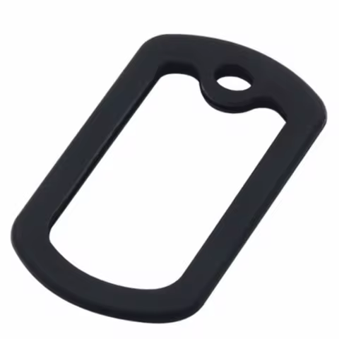 Rubbers Silicone Material Dog Tag Cover Black 1.97*1.18 Inches Dog Tag Protector Durable Dog Tag Muf
