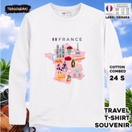 FRANCE LONG-SLEEVED SOUVENIR T-SHIRT 11 WEAR NATIONALTAG ASAL FRANCE COTTON 24S SOUVENIR PREMIUM GIF