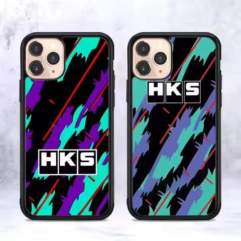 Sports Car H-HKS JDM logo Phone Case For iPhone 17 16 15 14 13 12 11 Pro Max Plus PC+TPU Shockproof 