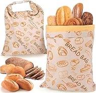 2 Pack Linen Food Packaging Bag, Reusable Food Storage Bag for Freezer and Refrigerator, Eco-friendl