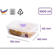 Elianware Freezer Safe Air Tight Food Container (1L)Elianware Transparent Tupperware Bekas Plastik