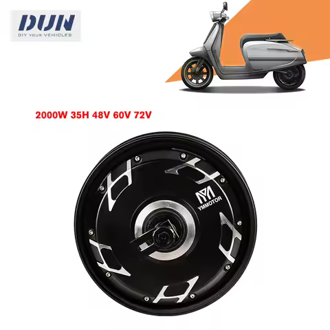 YMMotor 10x2.15 Inch 2000W 80KMH 48V 60V 72V 35H Disc Brake Brushless Dc In Wheel Scooter Motor