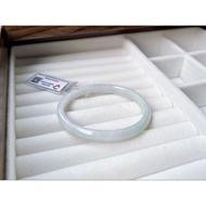 Jadeite.A Bracelet - tested tag removed - Ice Blue Oval Shape - With Inspection Certificate - Perfec