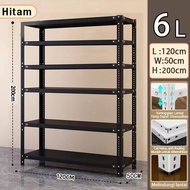 Rak susun serbaguna Rak Besi Susan 100% Besi 200CM/Rak Susun Besi Serbaguna/Rak Besi Siku 6 Susun