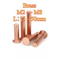 Copper countersunk head rivets GB869 percussion type flat head flat cone head solid rivets Copper d 