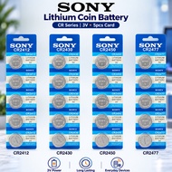 [ SONY ] CR2412 / CR2430 / CR2450 / CR2477 3V Lithium Coin Cell Battery | 5pcs Card