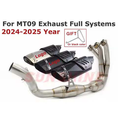 Motorcycle Exhaust Tips Muffler Motocross Full Systems Escape Moto Slip on For YZF MT09 R9 FZ09 XSR9