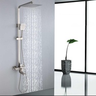 PUTIH HITAM YG Keman Shower Bath Set Portable Lifting Top Stainless Steel 304 KM-8 Hand Shower Head 