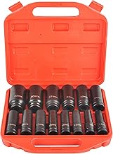 1/2" Drive Deep Impact Socket Set 14 Pieces 6 Point impact sockets set Metric Standard Impact Socket