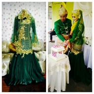 Baju pengantin half songket