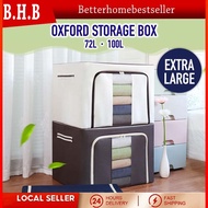 72L / 100L OXFORD STORAGE BOX FOLDABLE LARGE STORAGE BOX CLOTH STORAGE CLOTH ORGANIZER KOTAK SIMPANA