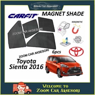 Magnetic Sunshade Carfit Block UV, Heat & Privacy Protection for Toyota Sienta 2016 (6PCS/SET)