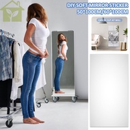 Self Adhesive Mirror Stickers Flexible Mirrors Sheets Cuttable DIY Wall Mirror PET Non Glass Mirror Stickers SHOPABC5436