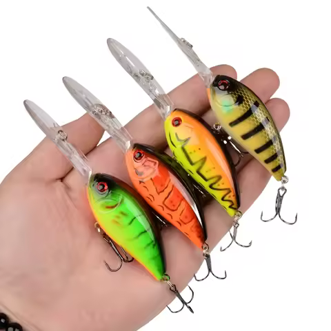 1Pcs Floating Crankbait grouper Fishing Lures 10.5cm 15g Diving Wobblers Minnow Pikes Artificial Bai